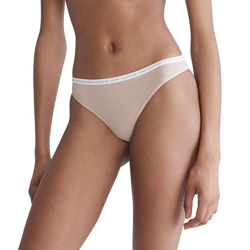 Womens Calvin Klein CK One Thong Panty QD3783, Size: XS, Brown