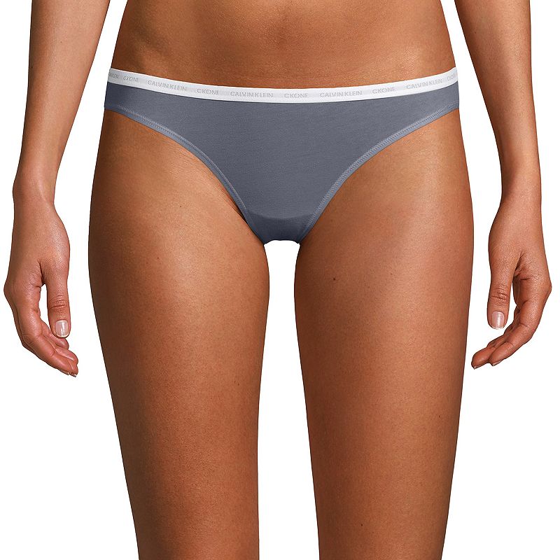 Womens Calvin Klein CK One Bikini Panty QD3785, Size: XS, Med Grey