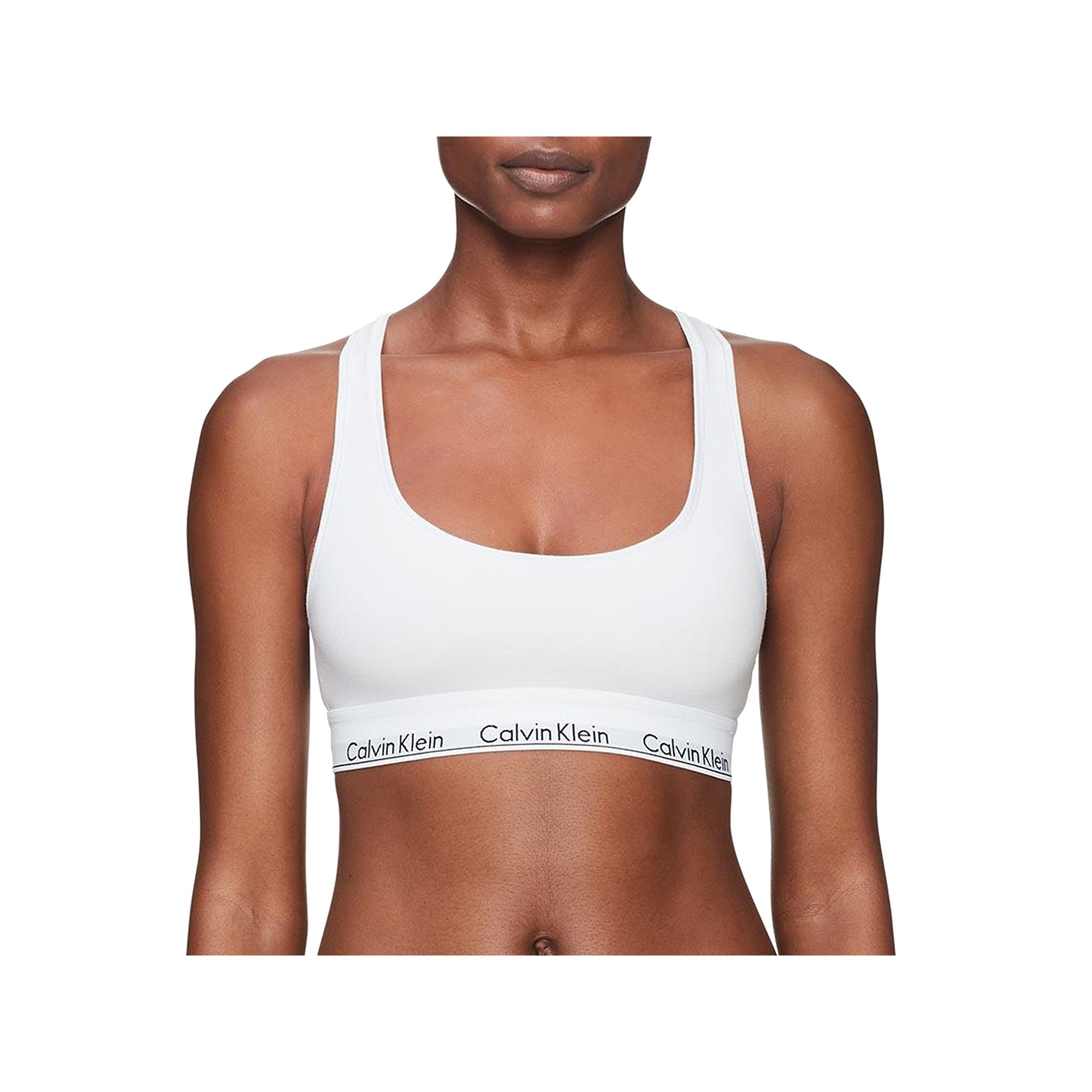 Calvin Klein Modern Cotton Unlined Bralette F3785, Womens, Size: Small, Wh