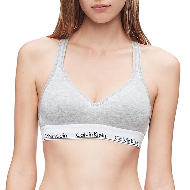 Calvin klein modern cotton bralette white on sale