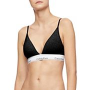 Calvin Klein Women's Modern Cotton Lightly Lined Triangle Wireless Bralette,  X-Small at  Women's Clothing store