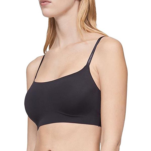 Calvin Klein Invisibles Removable Pad Retro Bralette Blue Granite