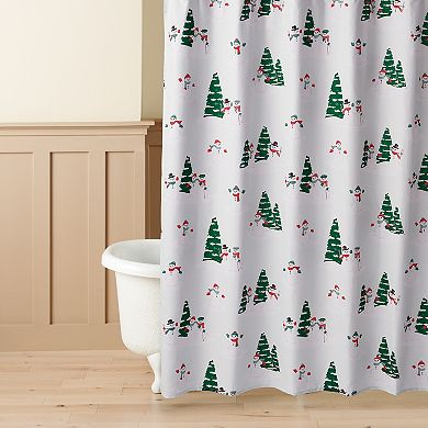 St. Nicholas Square® Snowman Scenic Shower Curtain