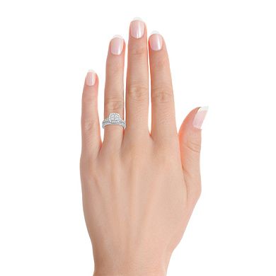 Simply Vera Vera Wang 14k White Gold 3/4 Carat T.W. Diamond Cluster Engagement Ring Set