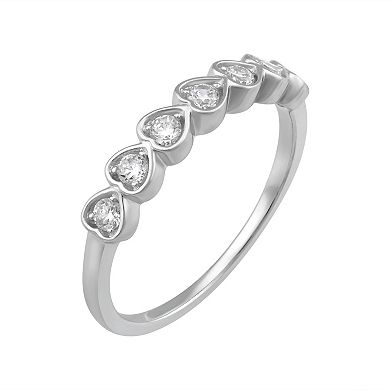 Simply Vera Vera Wang 14k White Gold 1/4 Carat T.W. Diamond Heart Ring