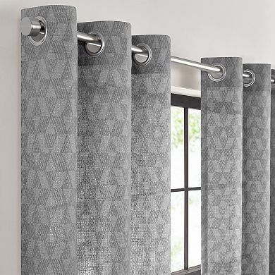 The Big One® Charcoal Zahara 2-Pack Window Curtain Set