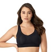 Women's Bali DF3496 Easylite Wirefree Bra with Back Closure (Perfectly  Purple XL) 