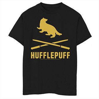 Boys 8-20 Harry Potter Hufflepuff Crossed Wands Logo Graphic Tee