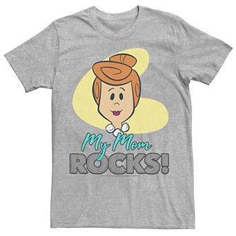 Juniors' The Flinstones Wilma "My Mom Rocks" Graphic Boyfriend Tee