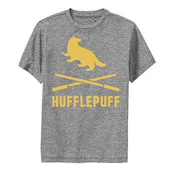Boys 8-20 Harry Potter Hufflepuff Crossed Wands Logo Performance Graphic Tee