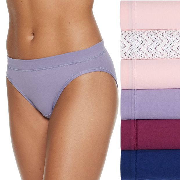 Fruit of the Loom Women's Cotton Bikini Panties, 6-Pack