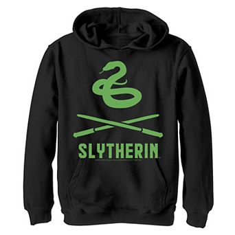 Boys 4-20 Harry Potter Slytherin Crossed Wands Logo Graphic Fleece Hoodie
