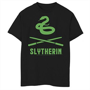 Boys 8-20 Harry Potter Slytherin Crossed Wands Logo Graphic Tee