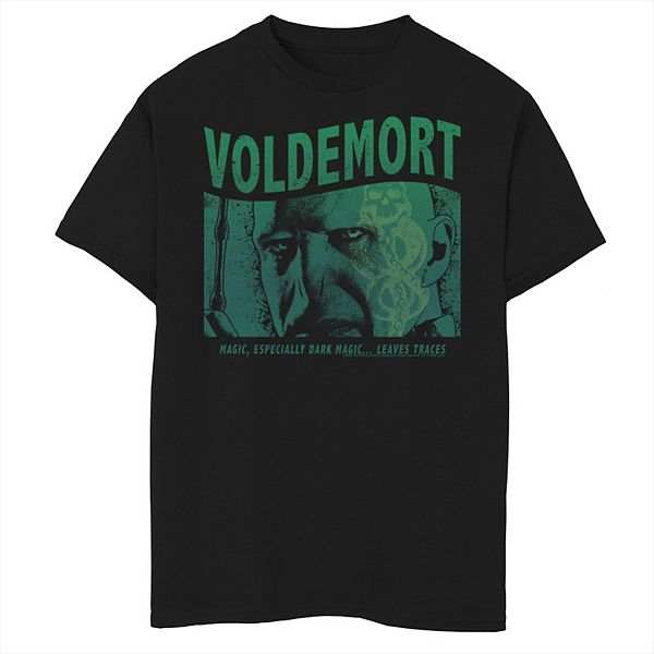 Boys 8-20 Harry Potter Voldemort Dark Magic Leaves Traces Graphic Tee