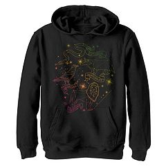 Harry Potter All Houses Boys' Hooded Fleece Pullover - Long Sleeve Cartoon Print