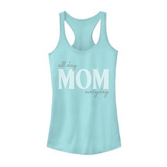 Juniors' "Mom All Day Everyday" Faded Graphic Tank Top