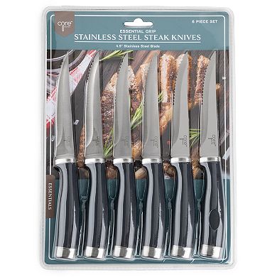 Core Kitchen 6-pc. Essential Grip Steak Knife Set