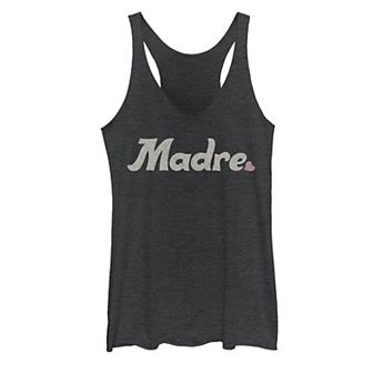 Juniors' Madre With A Heart Text Graphic Tank Top