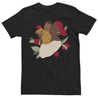 Juniors' Mother And Child Embrace Silhouette Graphic Boyfriend Tee