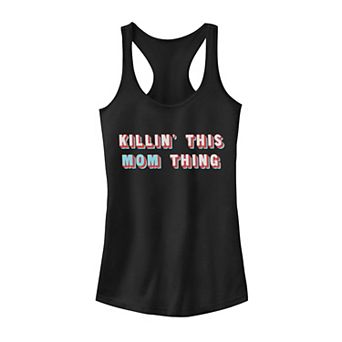 Juniors' Killin' This Mom Thing Stacked Text Graphic Tank Top