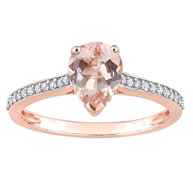 Stella Grace 10k Rose Gold Morganite & 1/4 Carat T.W. Diamond