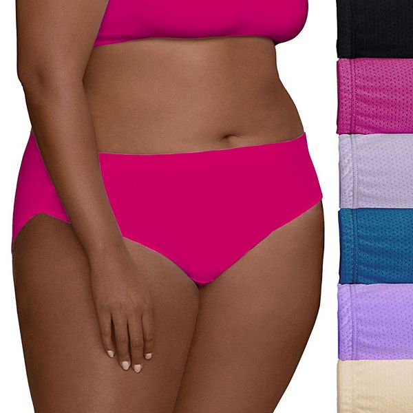 Fit for Me by Fruit of the Loom Women's Plus Size 6pk Breathable Micro-Mesh  Hi-Cut Underwear - Colors May Vary 12