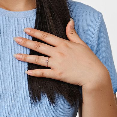 Stella Grace 10k Rose Gold Morganite & Diamond Accent Heart Promise Ring