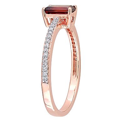 Stella Grace 10k Rose Gold Garnet & Diamond Accent Promise Ring