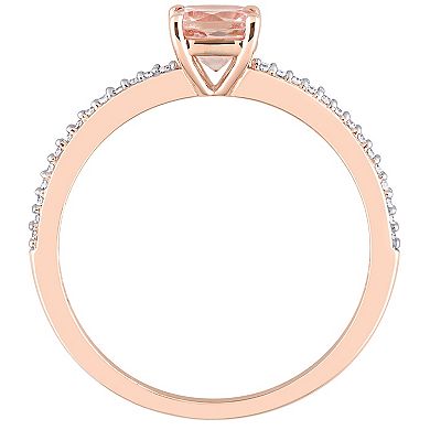 Stella Grace 10k Rose Gold Morganite & Diamond Accent Promise Ring