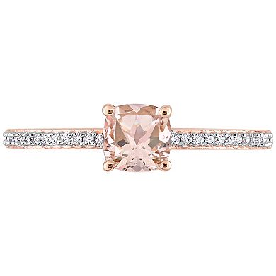 Stella Grace 10k Rose Gold Morganite & Diamond Accent Promise Ring