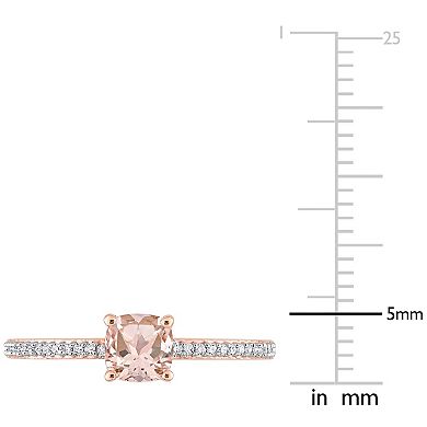 Stella Grace 10k Rose Gold Morganite & Diamond Accent Promise Ring