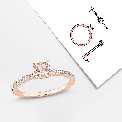Stella Grace 10k Rose Gold Morganite & Diamond Accent Promise Ring