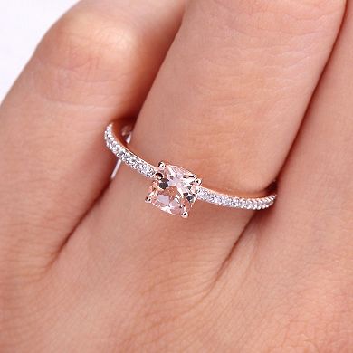 Stella Grace 10k Rose Gold Morganite & Diamond Accent Promise Ring
