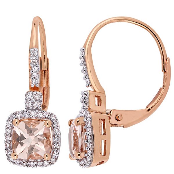 Stella Grace 10k Rose Gold Morganite & 1/4 Carat T.W. Diamond