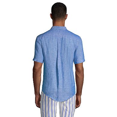 Big & Tall Lands' End Traditional-Fit Linen Button-Down Shirt