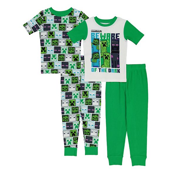 Boys 6-12 Minecraft Mobs Top & Bottoms Pajama Set