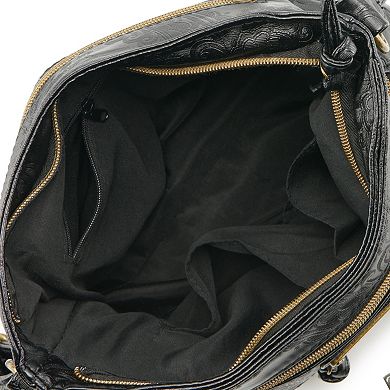 Stone & Co. Embossed Smokey Boat Bottom Hobo Bag