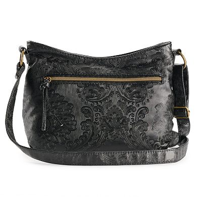 Stone & Co. Embossed Smokey Boat Bottom Hobo Bag