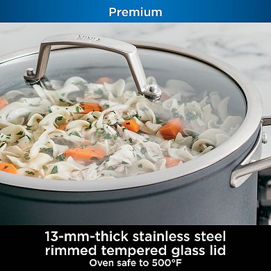 Ninja™ NeverStick® Premium Hard-Anodized 3.5-Quart Saucepan with Glass Lid