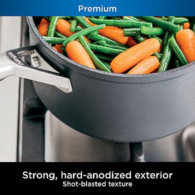 Ninja™ NeverStick® Premium Hard-Anodized 3.5-Quart Saucepan with Glass Lid
