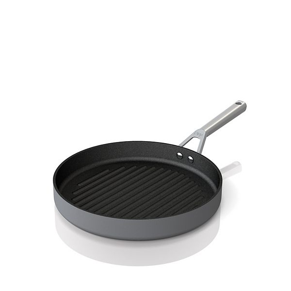 IRIS USA Cast Aluminum Indoor Non stick Grill Pan with Lid and