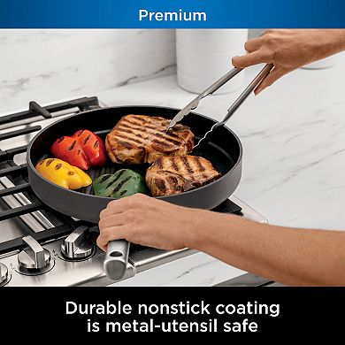 Ninja Foodi NeverStick Premium Hard-Anodized 12-in. Round Grill Pan