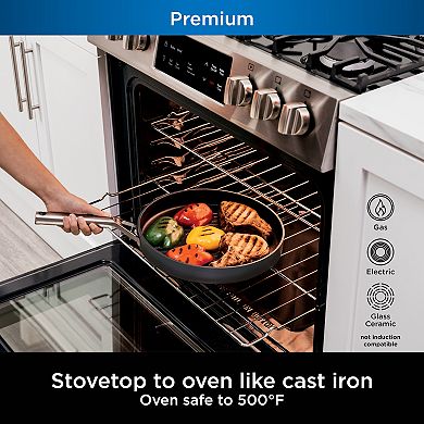 Ninja™ NeverStick™ Premium Hard-Anodized 12-Inch Round Grill Pan