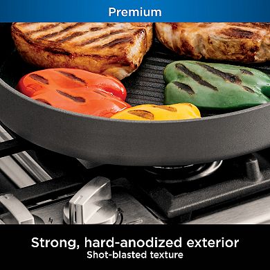 Ninja™ NeverStick™ Premium Hard-Anodized 12-Inch Round Grill Pan