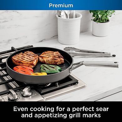 Ninja™ NeverStick™ Premium Hard-Anodized 12-Inch Round Grill Pan