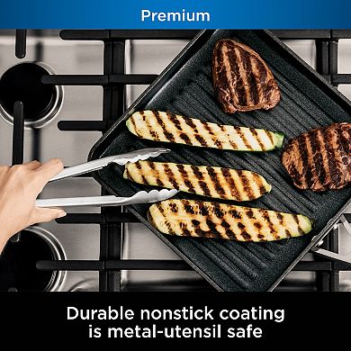 Ninja Foodi NeverStick Premium Hard-Anodized 11-in. Square Grill Pan