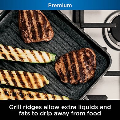 Ninja™ NeverStick™ Premium Hard-Anodized 11-Inch Square Grill Pan