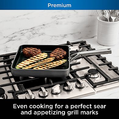 Ninja™ NeverStick™ Premium Hard-Anodized 11-Inch Square Grill Pan