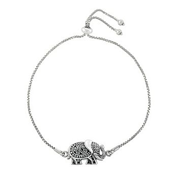 Athra NJ Inc Sterling Silver Elephant Bolo Bracelet
