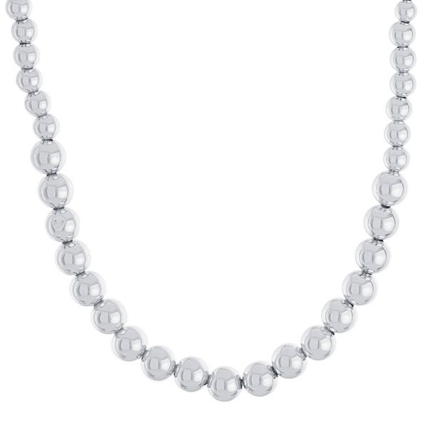 Athra NJ Inc Sterling Silver Graduated Bead Necklace
